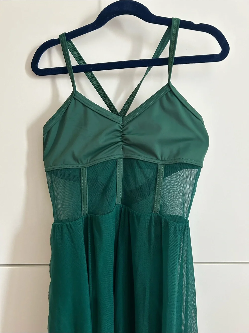 Weissman Deep Green High-Low Contemporary Lyrical Dance Dress - LC
